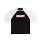 Helmet Unisex 3/4 Sleeve Baseball Tee